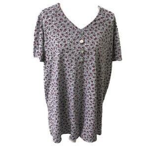 Great Times Maternity Short Sleeve Floral Tee XL